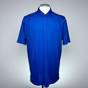Oakley Polo Shirt XXL Royal Blue Polyester Performance Golf Athletic